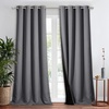 image:imageNICETOWN Full Shade Curtain Panel Energy Smart amp Noise Blocking Out Blackout Drape for Dining Room Window Thermal Insulated Guest Room Lined Window DressingSilver Gray 42 x 84 inchGrey