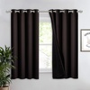 image:imageNICETOWN Full Shade Curtain Panel Energy Smart amp Noise Blocking Out Blackout Drape for Dining Room Window Thermal Insulated Guest Room Lined Window DressingSilver Gray 42 x 84 inchBrown