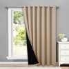 image:imageNICETOWN Full Shade Curtain Panel Energy Smart amp Noise Blocking Out Blackout Drape for Dining Room Window Thermal Insulated Guest Room Lined Window DressingSilver Gray 42 x 84 inchBiscotti Beige