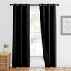 image:imageNICETOWN Full Shade Curtain Panel Energy Smart amp Noise Blocking Out Blackout Drape for Dining Room Window Thermal Insulated Guest Room Lined Window DressingSilver Gray 42 x 84 inchBlack