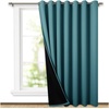 image:imageNICETOWN Full Shade Curtain Panel Energy Smart amp Noise Blocking Out Blackout Drape for Dining Room Window Thermal Insulated Guest Room Lined Window DressingSilver Gray 42 x 84 inchPeacock Teal