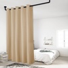 image:imageNICETOWN Full Shade Curtain Panel Energy Smart amp Noise Blocking Out Blackout Drape for Dining Room Window Thermal Insulated Guest Room Lined Window DressingSilver Gray 42 x 84 inchBiscotti Beige
