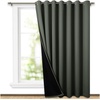 image:imageNICETOWN Full Shade Curtain Panel Energy Smart amp Noise Blocking Out Blackout Drape for Dining Room Window Thermal Insulated Guest Room Lined Window DressingSilver Gray 42 x 84 inchDark Mallard