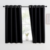 image:imageNICETOWN Full Shade Curtain Panel Energy Smart amp Noise Blocking Out Blackout Drape for Dining Room Window Thermal Insulated Guest Room Lined Window DressingSilver Gray 42 x 84 inchBlack