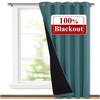 image:imageNICETOWN Full Shade Curtain Panel Energy Smart amp Noise Blocking Out Blackout Drape for Dining Room Window Thermal Insulated Guest Room Lined Window DressingSilver Gray 42 x 84 inchSea Teal