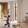 image:imageNICETOWN Full Shade Curtain Panel Energy Smart amp Noise Blocking Out Blackout Drape for Dining Room Window Thermal Insulated Guest Room Lined Window DressingSilver Gray 42 x 84 inchPink