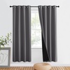 image:imageNICETOWN Full Shade Curtain Panel Energy Smart amp Noise Blocking Out Blackout Drape for Dining Room Window Thermal Insulated Guest Room Lined Window DressingSilver Gray 42 x 84 inchGrey
