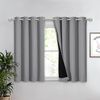 image:imageNICETOWN Full Shade Curtain Panel Energy Smart amp Noise Blocking Out Blackout Drape for Dining Room Window Thermal Insulated Guest Room Lined Window DressingSilver Gray 42 x 84 inchSilver Grey