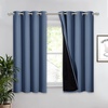 image:imageNICETOWN Full Shade Curtain Panel Energy Smart amp Noise Blocking Out Blackout Drape for Dining Room Window Thermal Insulated Guest Room Lined Window DressingSilver Gray 42 x 84 inchStone Blue