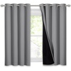 image:imageNICETOWN Full Shade Curtain Panel Energy Smart amp Noise Blocking Out Blackout Drape for Dining Room Window Thermal Insulated Guest Room Lined Window DressingSilver Gray 42 x 84 inchSilver Grey