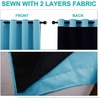image:imageNICETOWN Full Shade Curtain Panel Energy Smart amp Noise Blocking Out Blackout Drape for Dining Room Window Thermal Insulated Guest Room Lined Window DressingSilver Gray 42 x 84 inchTeal Blue