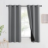 image:imageNICETOWN Full Shade Curtain Panel Energy Smart amp Noise Blocking Out Blackout Drape for Dining Room Window Thermal Insulated Guest Room Lined Window DressingSilver Gray 42 x 84 inchSilver Grey