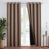 image:imageNICETOWN Full Shade Curtain Panel Energy Smart amp Noise Blocking Out Blackout Drape for Dining Room Window Thermal Insulated Guest Room Lined Window DressingSilver Gray 42 x 84 inchCappuccino