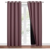 image:imageNICETOWN Full Shade Curtain Panel Energy Smart amp Noise Blocking Out Blackout Drape for Dining Room Window Thermal Insulated Guest Room Lined Window DressingSilver Gray 42 x 84 inchDry Rose