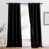 image:imageNICETOWN Full Shade Curtain Panel Energy Smart amp Noise Blocking Out Blackout Drape for Dining Room Window Thermal Insulated Guest Room Lined Window DressingSilver Gray 42 x 84 inchBlack
