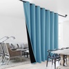 image:imageNICETOWN Full Shade Curtain Panel Energy Smart amp Noise Blocking Out Blackout Drape for Dining Room Window Thermal Insulated Guest Room Lined Window DressingSilver Gray 42 x 84 inchTeal Blue