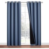 image:imageNICETOWN Full Shade Curtain Panel Energy Smart amp Noise Blocking Out Blackout Drape for Dining Room Window Thermal Insulated Guest Room Lined Window DressingSilver Gray 42 x 84 inchStone Blue