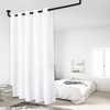 image:imageNICETOWN Full Shade Curtain Panel Energy Smart amp Noise Blocking Out Blackout Drape for Dining Room Window Thermal Insulated Guest Room Lined Window DressingSilver Gray 42 x 84 inchPure White
