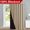 image:imageNICETOWN Full Shade Curtain Panel Energy Smart amp Noise Blocking Out Blackout Drape for Dining Room Window Thermal Insulated Guest Room Lined Window DressingSilver Gray 42 x 84 inchBiscotti Beige