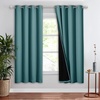 image:imageNICETOWN Full Shade Curtain Panel Energy Smart amp Noise Blocking Out Blackout Drape for Dining Room Window Thermal Insulated Guest Room Lined Window DressingSilver Gray 42 x 84 inchSea Teal