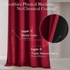 image:imageNICETOWN Full Shade Curtain Panel Energy Smart amp Noise Blocking Out Blackout Drape for Dining Room Window Thermal Insulated Guest Room Lined Window DressingSilver Gray 42 x 84 inchChristmas Red