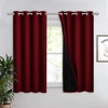 image:imageNICETOWN Full Shade Curtain Panel Energy Smart amp Noise Blocking Out Blackout Drape for Dining Room Window Thermal Insulated Guest Room Lined Window DressingSilver Gray 42 x 84 inchBurgundy Red