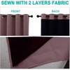 image:imageNICETOWN Full Shade Curtain Panel Energy Smart amp Noise Blocking Out Blackout Drape for Dining Room Window Thermal Insulated Guest Room Lined Window DressingSilver Gray 42 x 84 inchDry Rose