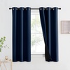 image:imageNICETOWN Full Shade Curtain Panel Energy Smart amp Noise Blocking Out Blackout Drape for Dining Room Window Thermal Insulated Guest Room Lined Window DressingSilver Gray 42 x 84 inchNavy