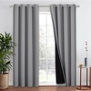 image:imageNICETOWN Full Shade Curtain Panel Energy Smart amp Noise Blocking Out Blackout Drape for Dining Room Window Thermal Insulated Guest Room Lined Window DressingSilver Gray 42 x 84 inchSilver Grey