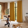 image:imageNICETOWN Full Shade Curtain Panel Energy Smart amp Noise Blocking Out Blackout Drape for Dining Room Window Thermal Insulated Guest Room Lined Window DressingSilver Gray 42 x 84 inchGold