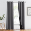 image:imageNICETOWN Full Shade Curtain Panel Energy Smart amp Noise Blocking Out Blackout Drape for Dining Room Window Thermal Insulated Guest Room Lined Window DressingSilver Gray 42 x 84 inchGrey