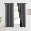 image:imageNICETOWN Full Shade Curtain Panel Energy Smart amp Noise Blocking Out Blackout Drape for Dining Room Window Thermal Insulated Guest Room Lined Window DressingSilver Gray 42 x 84 inchGrey