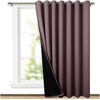 image:imageNICETOWN Full Shade Curtain Panel Energy Smart amp Noise Blocking Out Blackout Drape for Dining Room Window Thermal Insulated Guest Room Lined Window DressingSilver Gray 42 x 84 inchDry Rose
