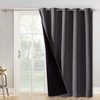 image:imageNICETOWN Full Shade Curtain Panel Energy Smart amp Noise Blocking Out Blackout Drape for Dining Room Window Thermal Insulated Guest Room Lined Window DressingSilver Gray 42 x 84 inchGrey