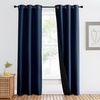 image:imageNICETOWN Full Shade Curtain Panel Energy Smart amp Noise Blocking Out Blackout Drape for Dining Room Window Thermal Insulated Guest Room Lined Window DressingSilver Gray 42 x 84 inchNavy