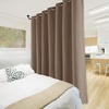 image:imageNICETOWN Full Shade Curtain Panel Energy Smart amp Noise Blocking Out Blackout Drape for Dining Room Window Thermal Insulated Guest Room Lined Window DressingSilver Gray 42 x 84 inchCappuccino