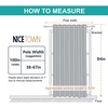 image:imageNICETOWN Full Shade Curtain Panel Energy Smart amp Noise Blocking Out Blackout Drape for Dining Room Window Thermal Insulated Guest Room Lined Window DressingSilver Gray 42 x 84 inchTeal Blue