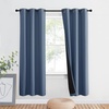 image:imageNICETOWN Full Shade Curtain Panel Energy Smart amp Noise Blocking Out Blackout Drape for Dining Room Window Thermal Insulated Guest Room Lined Window DressingSilver Gray 42 x 84 inchStone Blue