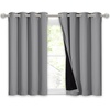 image:imageNICETOWN Full Shade Curtain Panel Energy Smart amp Noise Blocking Out Blackout Drape for Dining Room Window Thermal Insulated Guest Room Lined Window DressingSilver Gray 42 x 84 inchSilver Grey