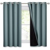 image:imageNICETOWN Full Shade Curtain Panel Energy Smart amp Noise Blocking Out Blackout Drape for Dining Room Window Thermal Insulated Guest Room Lined Window DressingSilver Gray 42 x 84 inchGreyish Blue