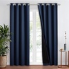 image:imageNICETOWN Full Shade Curtain Panel Energy Smart amp Noise Blocking Out Blackout Drape for Dining Room Window Thermal Insulated Guest Room Lined Window DressingSilver Gray 42 x 84 inchNavy