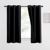 image:imageNICETOWN Full Shade Curtain Panel Energy Smart amp Noise Blocking Out Blackout Drape for Dining Room Window Thermal Insulated Guest Room Lined Window DressingSilver Gray 42 x 84 inchBlack