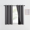 image:imageNICETOWN Full Shade Curtain Panel Energy Smart amp Noise Blocking Out Blackout Drape for Dining Room Window Thermal Insulated Guest Room Lined Window DressingSilver Gray 42 x 84 inchGrey