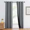 image:imageNICETOWN Full Shade Curtain Panel Energy Smart amp Noise Blocking Out Blackout Drape for Dining Room Window Thermal Insulated Guest Room Lined Window DressingSilver Gray 42 x 84 inchSilver Grey