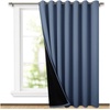 image:imageNICETOWN Full Shade Curtain Panel Energy Smart amp Noise Blocking Out Blackout Drape for Dining Room Window Thermal Insulated Guest Room Lined Window DressingSilver Gray 42 x 84 inchStone Blue