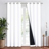 image:imageNICETOWN Full Shade Curtain Panel Energy Smart amp Noise Blocking Out Blackout Drape for Dining Room Window Thermal Insulated Guest Room Lined Window DressingSilver Gray 42 x 84 inchPure White