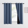 image:imageNICETOWN Full Shade Curtain Panel Energy Smart amp Noise Blocking Out Blackout Drape for Dining Room Window Thermal Insulated Guest Room Lined Window DressingSilver Gray 42 x 84 inchStone Blue
