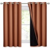 image:imageNICETOWN Full Shade Curtain Panel Energy Smart amp Noise Blocking Out Blackout Drape for Dining Room Window Thermal Insulated Guest Room Lined Window DressingSilver Gray 42 x 84 inchBurnt Orange