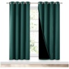 image:imageNICETOWN Full Shade Curtain Panel Energy Smart amp Noise Blocking Out Blackout Drape for Dining Room Window Thermal Insulated Guest Room Lined Window DressingSilver Gray 42 x 84 inchHunter Green