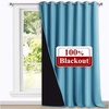 image:imageNICETOWN Full Shade Curtain Panel Energy Smart amp Noise Blocking Out Blackout Drape for Dining Room Window Thermal Insulated Guest Room Lined Window DressingSilver Gray 42 x 84 inchTeal Blue